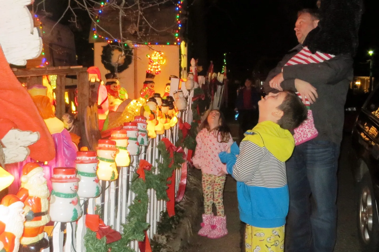 Christmas lights and decorations on a house at North Quebec and 17th streets in Arlington.