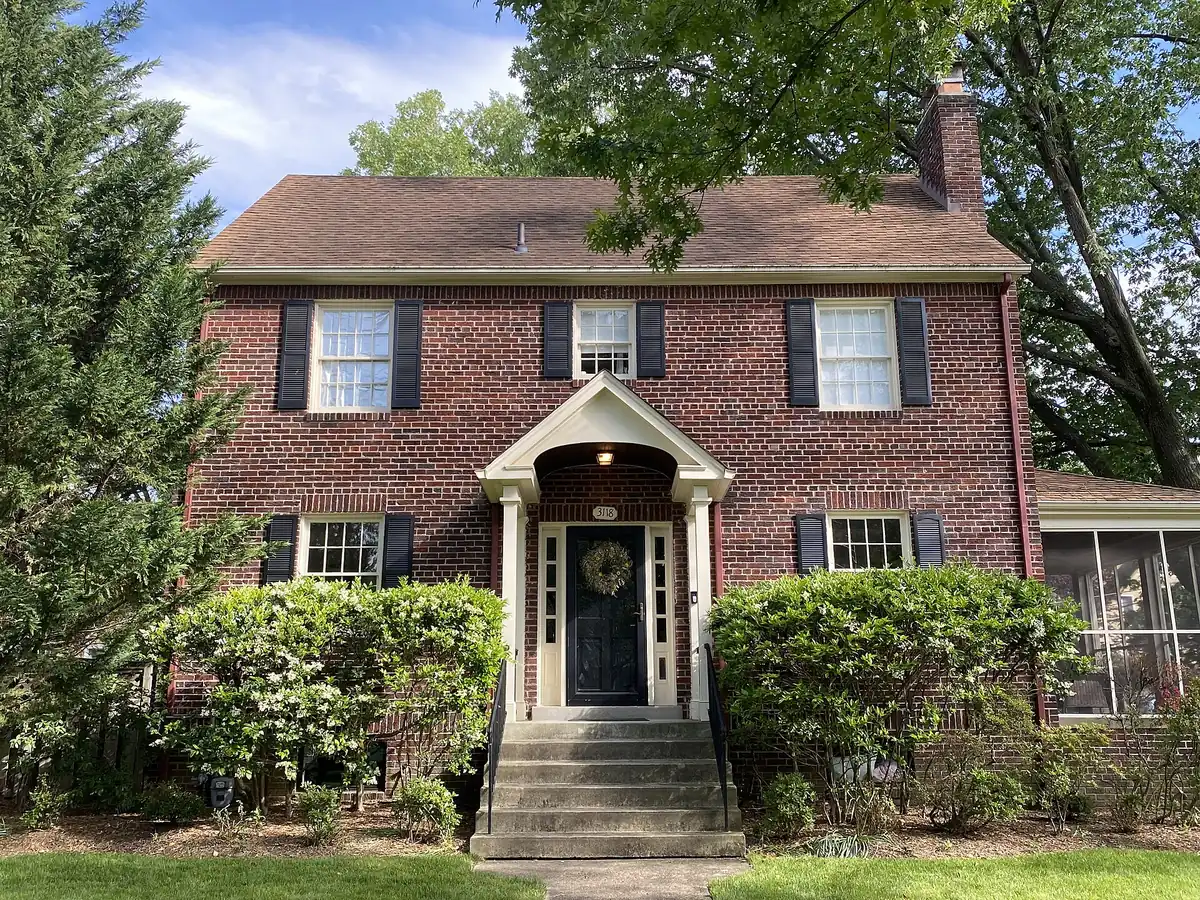 A Colonial Revival house in the Lyon Village neighborhood of Arlington.