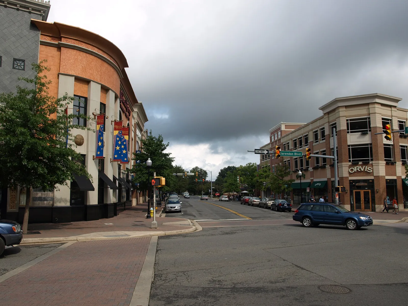 Clarendon Boulevard at North Fillmore Street in Clarendon, where police close streets late on Halloween night.