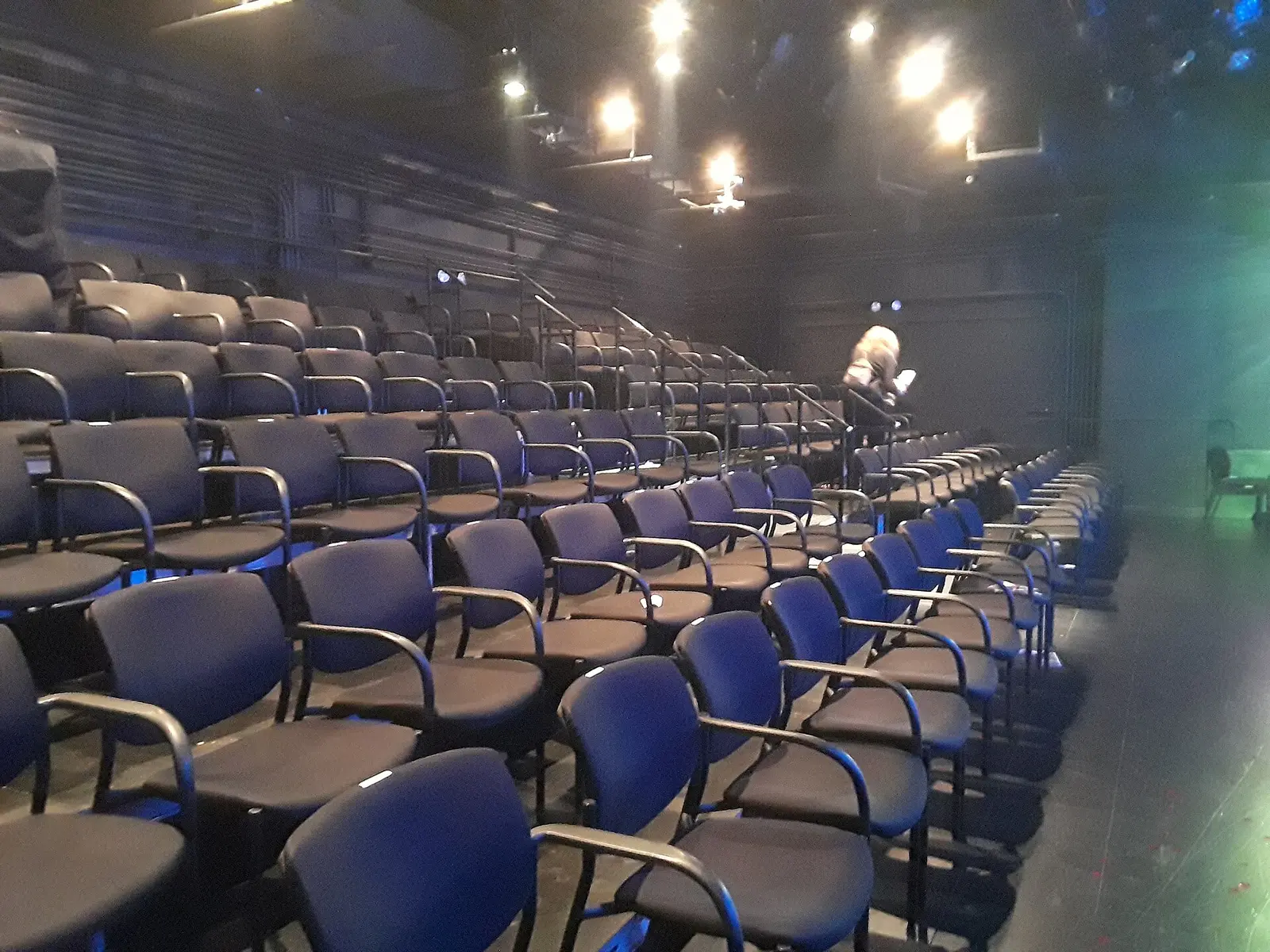 Seats in the Ark theater at Signature Theatre in Shirlington.